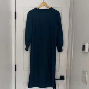 Who What Wear Teal Long Sleeve Dress